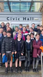 Year 6 have a had a great time at the Maths Final. All the children took part in a maths workshop. We then watched the four finalists in the competition. They made a comeback in the puzzle round but came 5th overall after a tense buzzer round. We’re very proud of their achievements.