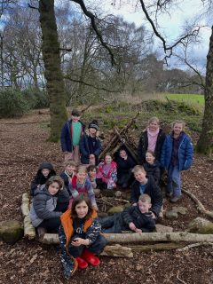 Nature walk and den building this morning for year 3. Had the best time at Burwardsley and learned so much about its Stone Age history and local rocks! 🛖🪨